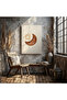 Decorative Bohemian Moon Sun Canvas Wall Painting