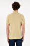 Men's Light Khaki Slim Fit Polo Neck Basic T-Shirt 50305929-VR183 - 6