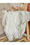 New Season Lace Sleeves and Six Snaps Zero Sleeve Girls' Bodysuit - 3
