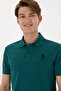 Men's Dark Green Slim Fit Basic Polo Shirt 50305929-VR101 - 3