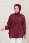 Monaco Collar Stone Tunic-Burgundy - 4