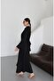 Black Pleated Belted Dress - 2272 - 6