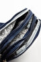 Crinkle/Clinkir Waterproof 4 Zippered Shoulder Strap Mobile Phone Carrying Bag Wallet Navy Blue K002 - 4