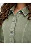 Women's 100% Cotton Button Short Dress - 15338780 - 2