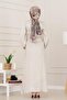 Banu Side Lace-Up Satin Evening Dress-Beige - 5