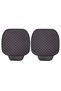 Faux Leather Pocket & Anti-Sweat Car Seat Cushion Set - Seat Protection Cover (Set of 2) - 4