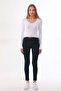 Women's Crop Cotton V-Neck T-shirt -White - 2