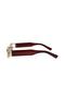 Women's Sunglasses Retro Rectangular Brown Frame Brown Glass Without Ring Without Logo - 3