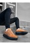 Tugerdi Thick Suede Leather High Sole Double Tape Tan Black Men's Sports Shoes TGE230457 - 2