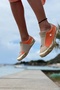 Guki35 Women's Orange Daily Comfortable Vegan Pranha Sneaker - 2