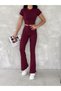 Women's Casual or Sports Suit /Top Short Sleeve Bady Bottom Spanish Pants - 6