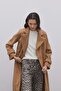 Stamped Women's Coat - Camel Hair, Camel Color - 7