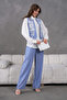 Women's Embroidered Linen Vest Double Set - 3