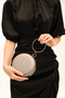 Women's Platinum Fabric Round Evening Dress Evening Bag - 6