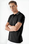 Cotton Regular Collar Detailed Fit Buttoned Polo Neck Black t Shirt Men