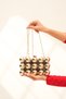 Women's Gold Metal Evening Dress Wedding Bag - 2
