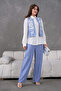 Women's Embroidered Linen Vest Double Set