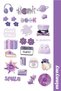 2 Pack Purple Collection Sticker, Sticker, Agenda, Diary, Planner, Bullet Journal, Scrapbook - 3