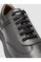 Genuine Leather Black Lace-Up Men's Casual Shoes - 4