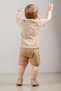 Baby Kids Brown Crew Neck Shorts Cotton Comfortable 2-Piece Set Trend Fashion Bottom Top Set - 4