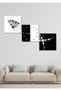 Wooden Painting+Clock Wall Decor Painting Set - Mdf Wall Clock for Living Room Living Bedroom