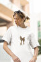 Leopard Ribbon Printed Women's Crew Neck Cotton Oversize Short Sleeve T-Shirt
