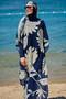 Floral Navy Blue Pareo Kaftan P2348 - 2