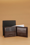 Men's Wallet 2062 Genuine Leather Brown Matching to 2 Cards - 3