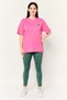 Women Sportswear Fit Short Sleeve Outdoor Top, Pink - 2