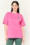 Women Sportswear Fit Short Sleeve Outdoor Top, Pink