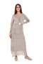 Italian 2 Size Slim Showing Layered Long Sleeve Silk Dress - 4
