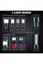 18650 A76 black L 1pc Super Powerful Rechargeable Torch Flood Light With Side Light For Outdoor Camp - 5