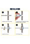 0.25inch-10pcs Heavy Duty Hollow Wall Anchors for Drywall Ceiling, Toggle Bolts and Wing Nut Kit, 3 - 5