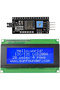 وحدة عرض LCD زرقاء 20x4 2004 مع محول واجهة تسلسلية IIC/I2C IIC I2C TWI تسلسلي 2004 20x4