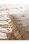 Jules King Size 100% Cotton Ruffle Bed Sheet Piece Duvet Cover Set - Beige - 7