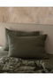 Marla Muslin King Size 100% Cotton Fitted Sheet Lı Duvet Cover Set - Khaki - 6