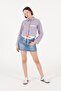 Mega Pocket Detailed Lilac Crop Shirt - 4