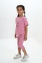 Girl's Heart Bow Printed Capri Suit - 3