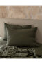 Marla Muslin Single 100% Cotton Fitted Sheet Lı Duvet Cover Set - Khaki - 6