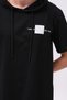 Men's Front and Back Never Printed Hooded T-Shirt - 5