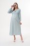 Pregnant and Maternity V-Neck Long Sleeve Woven Fabric Dress - 3