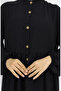 Aerobin Fabric Buttoned Dress 0045-01 Black - 4