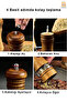 Wooden Spice Salt Grinder with Acrylic Compartments, Salt Shaker, Spice Rack, 22 Cm, Set of 2, Brown - 3