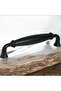 9.6cm- Black-Porcelain Cabinet Drawer Kitchen Bathroom Furniture Handle Handle Kulb Handle Ruby96Mm -Stk0902 - 6