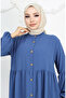 Aerobin fabric full length buttoned dress 0045-03 indigo - 3