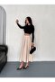 Summer Double (Dumbbell) Fabric Pleated Long Skirt Dblpi̇leli̇-009 - 3