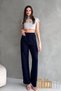 Women S High Waist Palazzo Pants with Velcro Closure - Colorful, Stylish and Relaxed Fit - 3