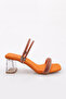 901 Women's Square Toe Transparent Heeled Sandals