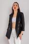 90599 6 Gold Button Detail Blazer Women's Jacket