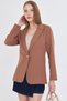 Women's Dark Mink Single Button Jacket Arm-20K 001020 - 4